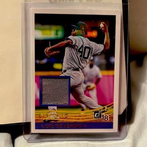 Luis Severino jersey baseball card. New York yankees